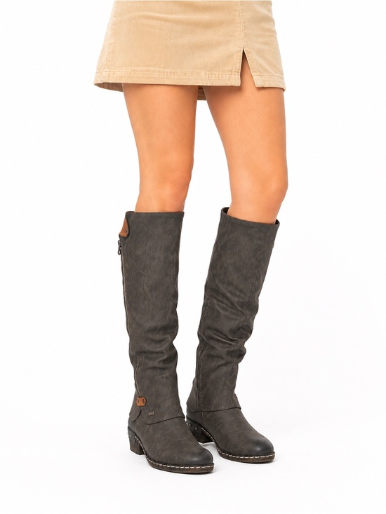 Rieker Shoes - Size 8 (EU 39) Rieker 93655-45 Women’s Slouch Riding Winter Boots Faux Fur